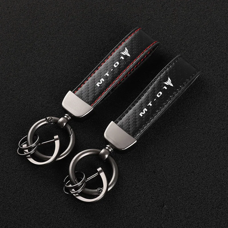 High-Grade Carbon Fiber Motorcycle Keychain Holder Keyring for Yamaha MT01 MT-01 MT   Accessories