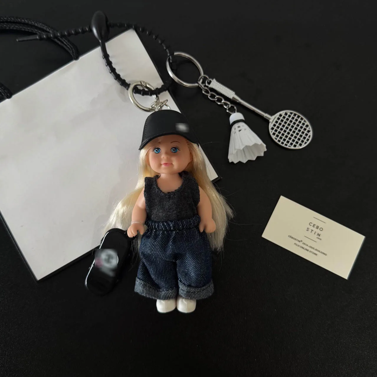 

Korean Version Cute Face BAIB Girl Princess Doll Keychain Pendant Fashion Clothes Vest/denim Pants Bag Decor Cute Gift Keyring