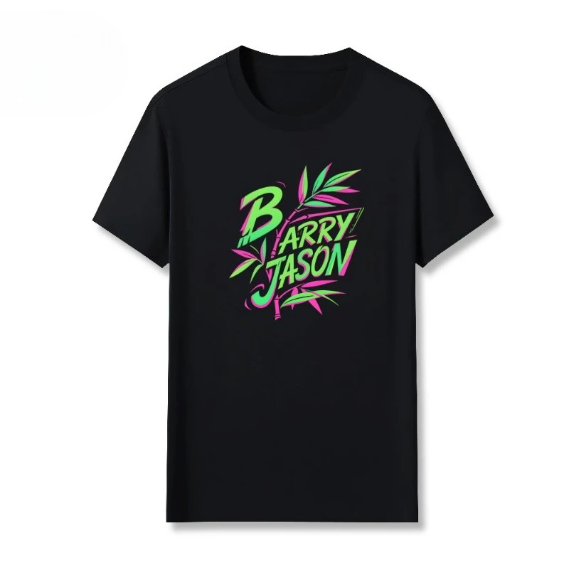 

High-quality cotton loose T-shirt for summer 2025 a fashionable short-sleeved top with colorful prints for casual men and women