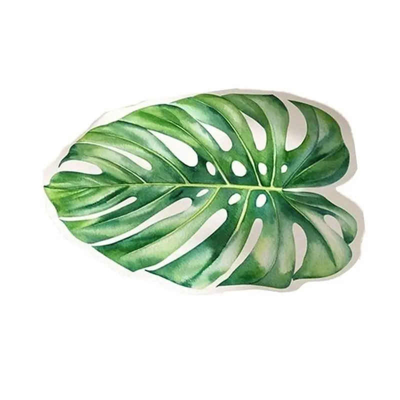 

Коврик для ванной AT05: зеленый, с рисунком листьев, из диатомовой грязи, впитывающий, нескользящий, для душа и ванной комнаты