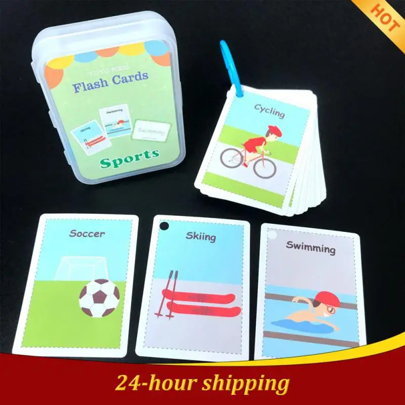 

Montessori Baby Learn English Word Card Flashcards Kid Early Learning Educational Toys For Children Cognition Card Learning Gift