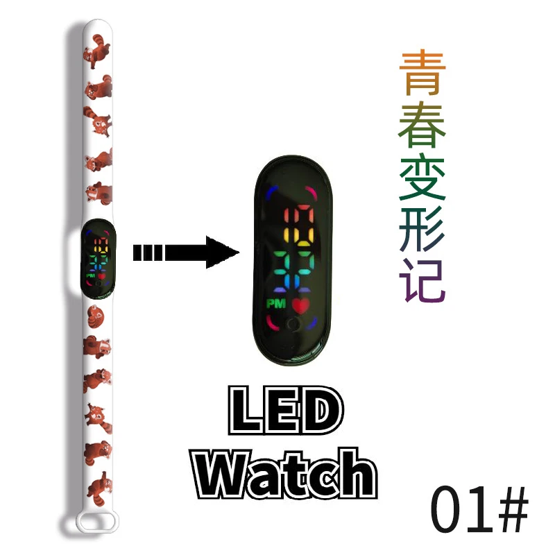 子供用時計,子供用時計,赤い時計,シリコン,Mi LED,防水