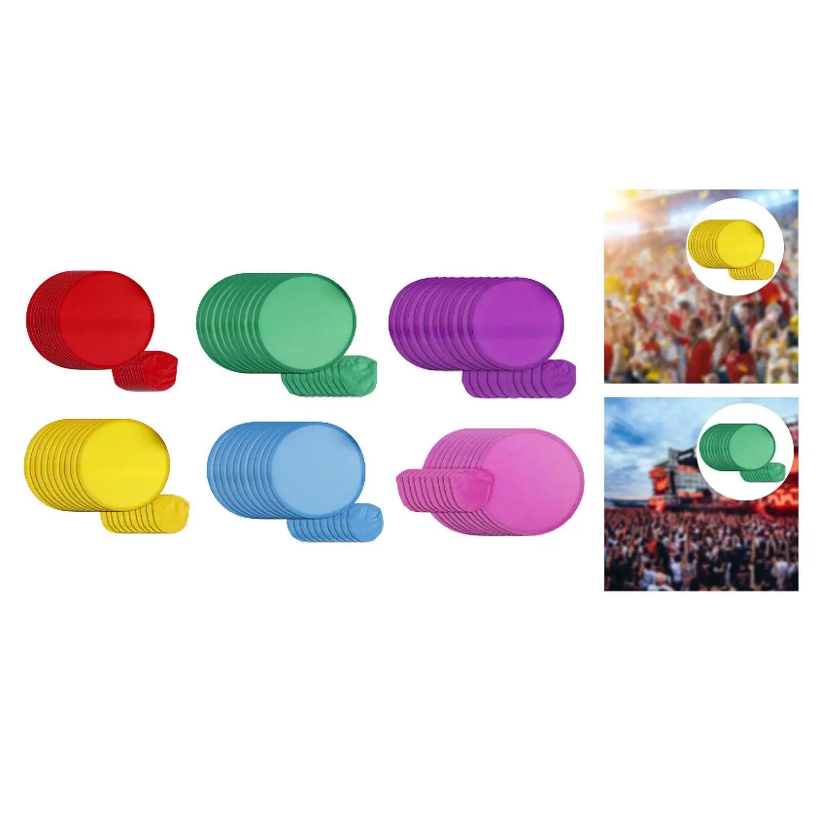 10 Pieces Folding Fan Round Fan Diameter 25 cm Handheld Summer Classic with Bag Foldable Portable Flying Disc for Performance