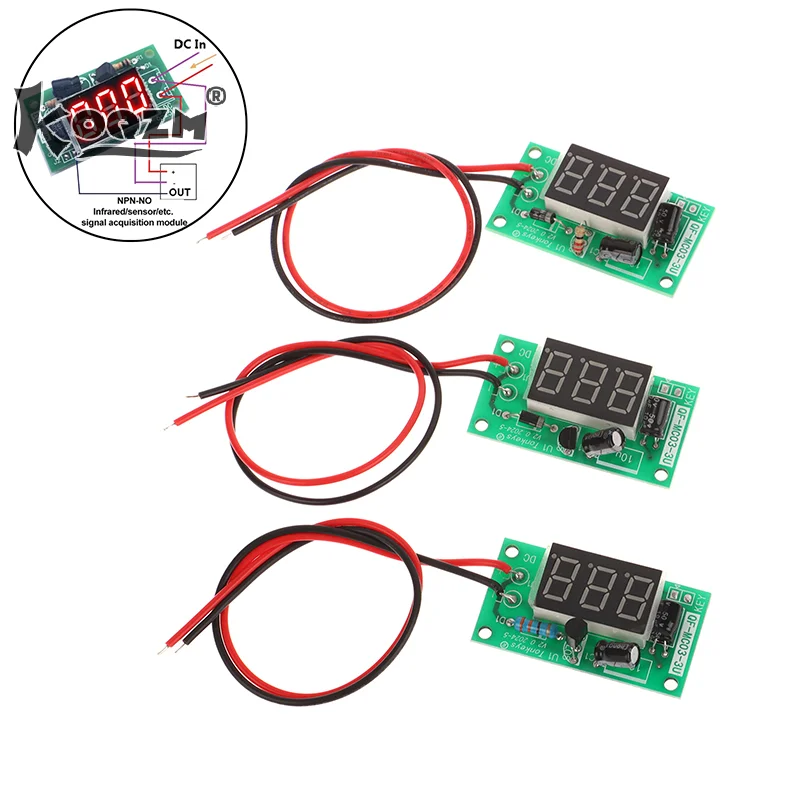 Digit Digital Counter Module Board 4-7V/ 7-16V/15-26V Digital Tube Display Trigger Counter Module Accumulator