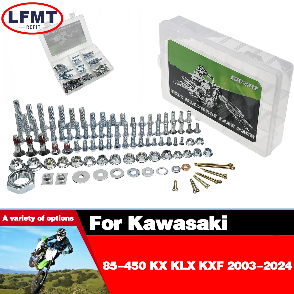 Motorcycle Full Plastics Fastener Kit Hardware Bolt Factory Style For KAWASAKI KX KLX 85-450 For HONDA CRF For YAMAHA 2001-2025