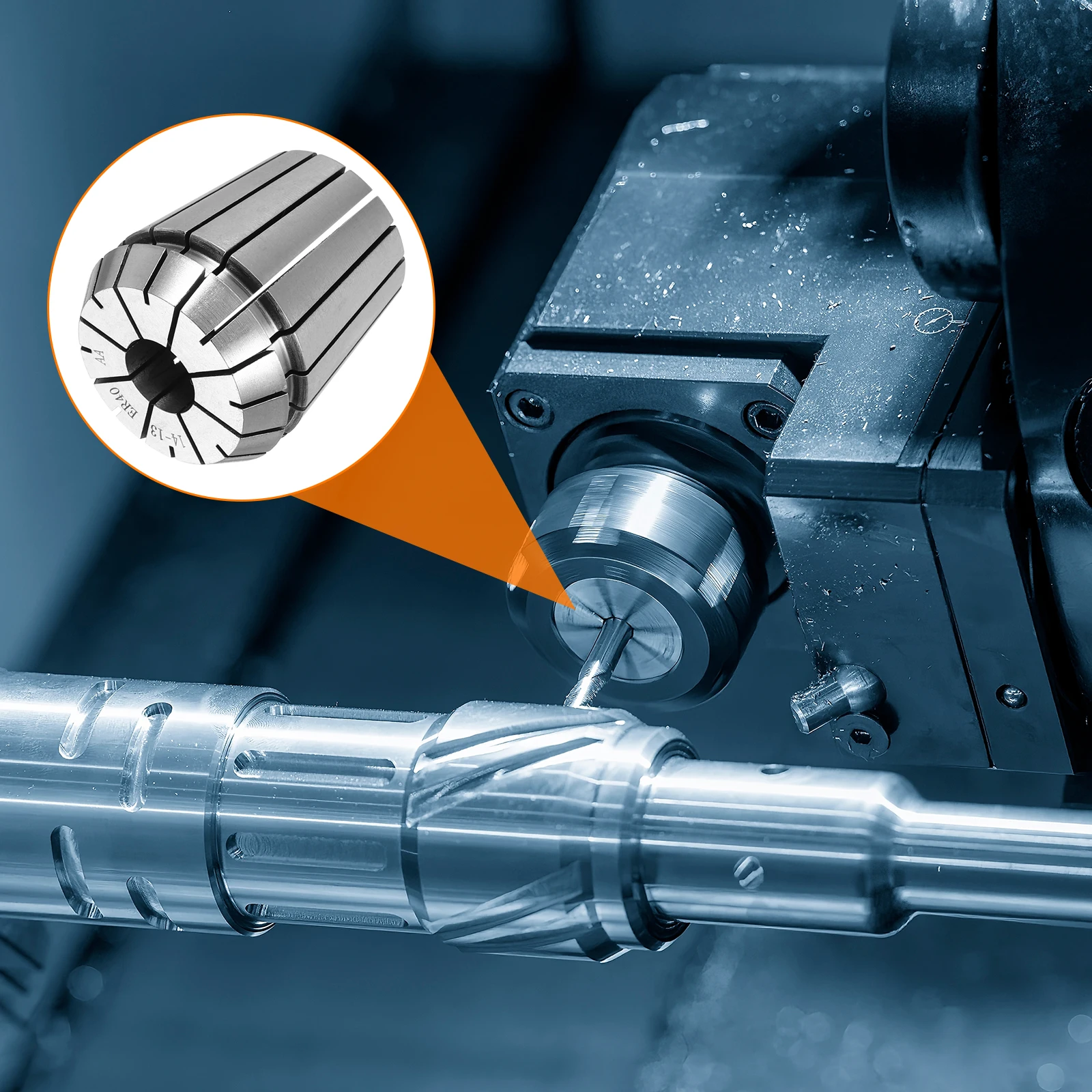 ER25 ER32 ER40 أسطوانة معدنية تشاك 1 مللي متر-25 مللي متر 65Mn الربيع الصلب الدقة راوتر كوليت ل CNC النقش طحن مخرطة أداة