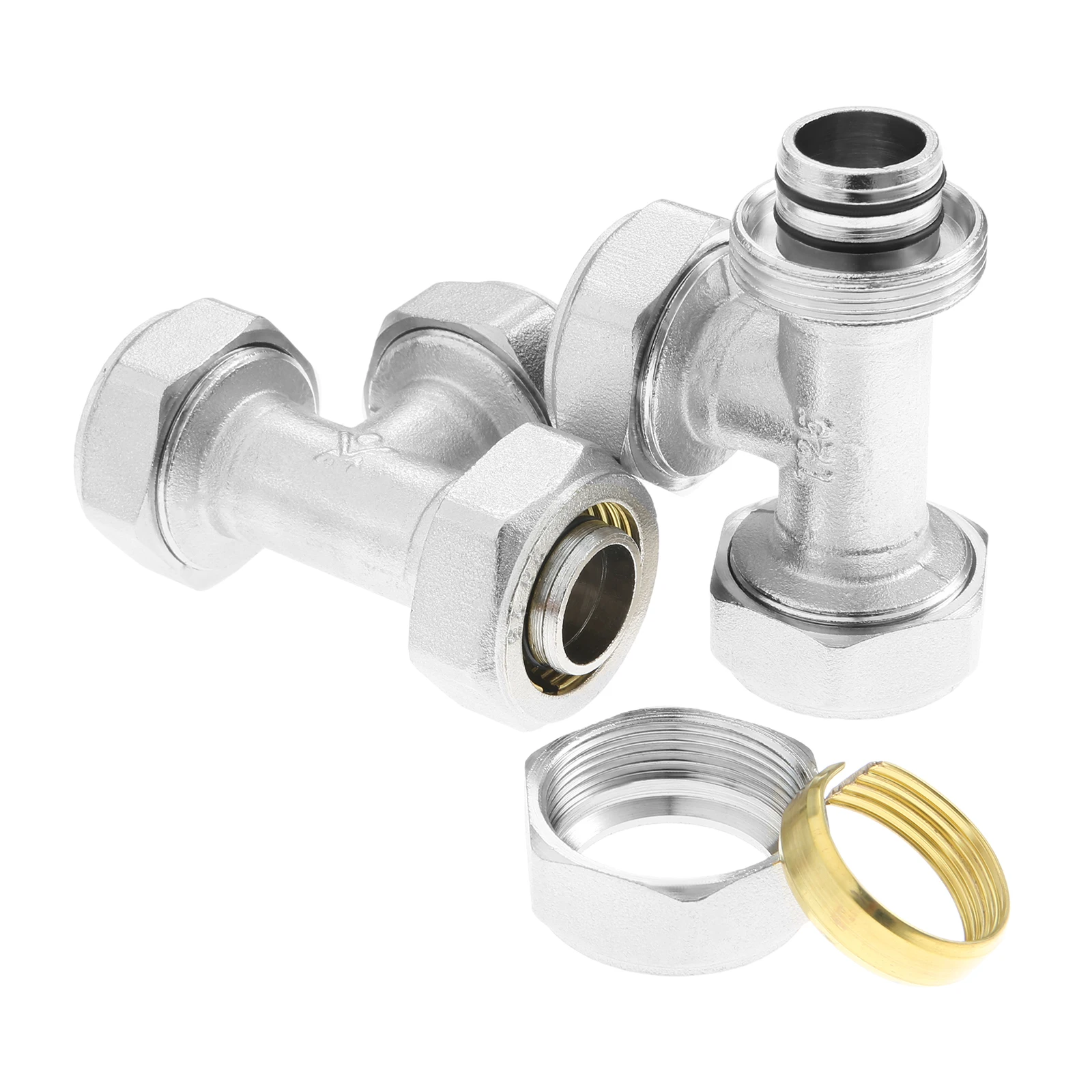2Pcs 3/4’’ Tee Air Line Fittin - Compression Fitting Brass recension och pris