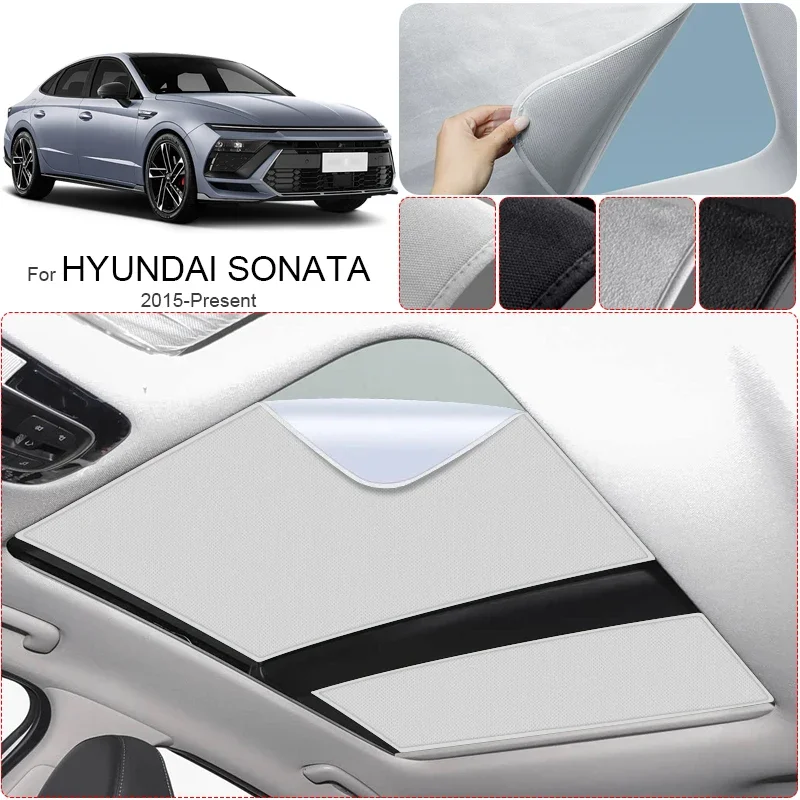 

Car Anti-uv Suede Fabric For Hyundai SONATA 2015-Present Electrostatic Adsorption Sunroof Sunshade Heat Insulation Skylight