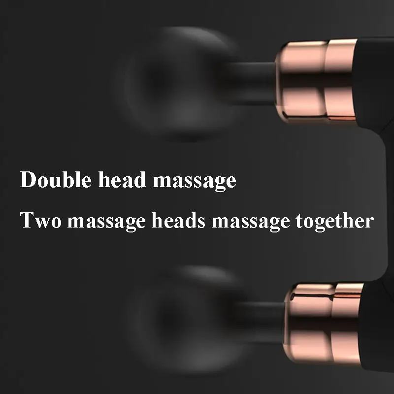 Dubbele Hoofden Body Massager Vibratie Fitness Fascial Gun Massage Deep Tissue