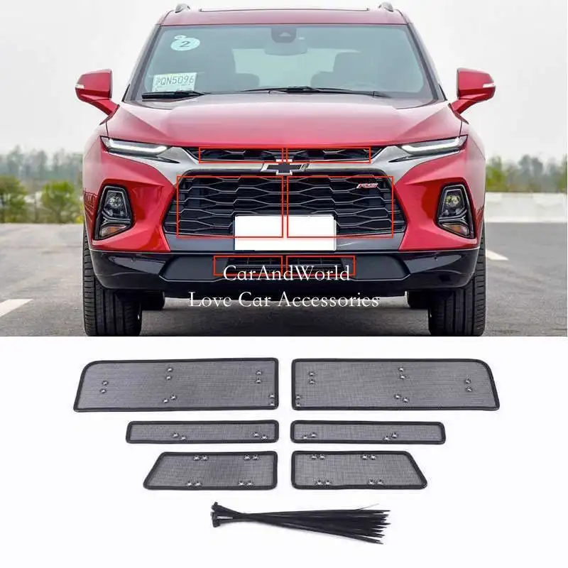 

Stainless Steel Center Grille Insect Screening Mesh Insert Protector Net Trims Car Accessories For Chevrolet Blazer 2019-2022