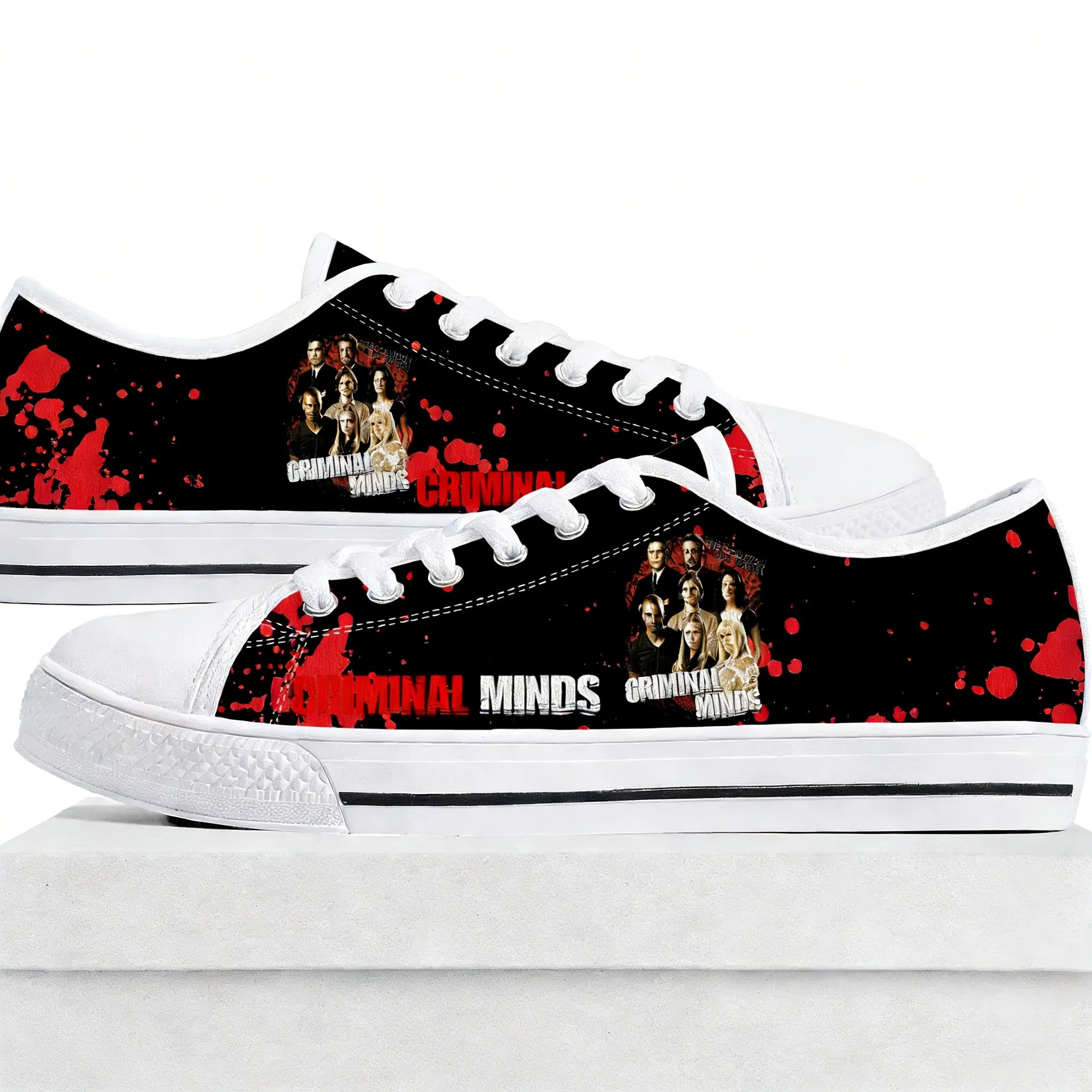 

Кроссовки Criminal Minds Low Top для мужчин, женщин и подростков, высококачественные кеды из канваса с 3D-принтом, повседневная обувь для пар, персонализированная обувь