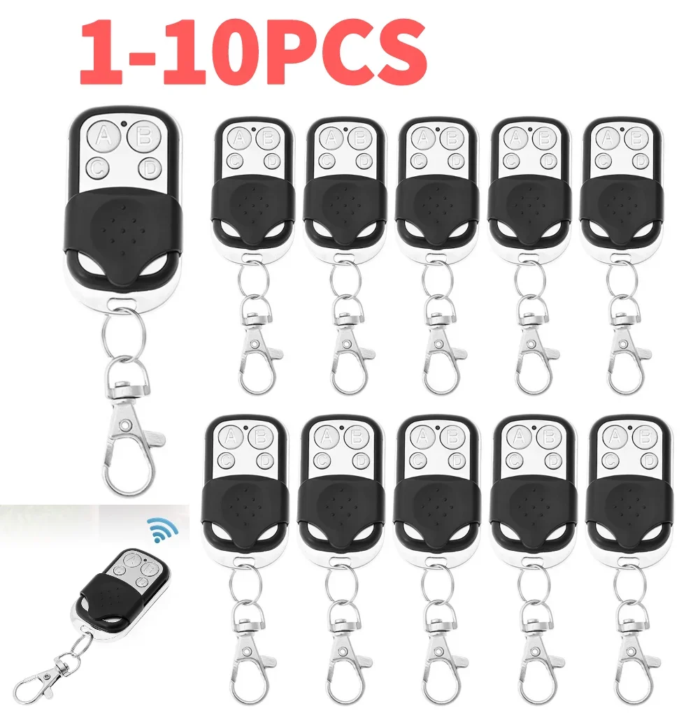 1-10pcs 433MHz Smart Copy Duplicator Remote Control 433.92 MHz Transmitter 4 Button Electric Garage Door Gate Remote Cloning