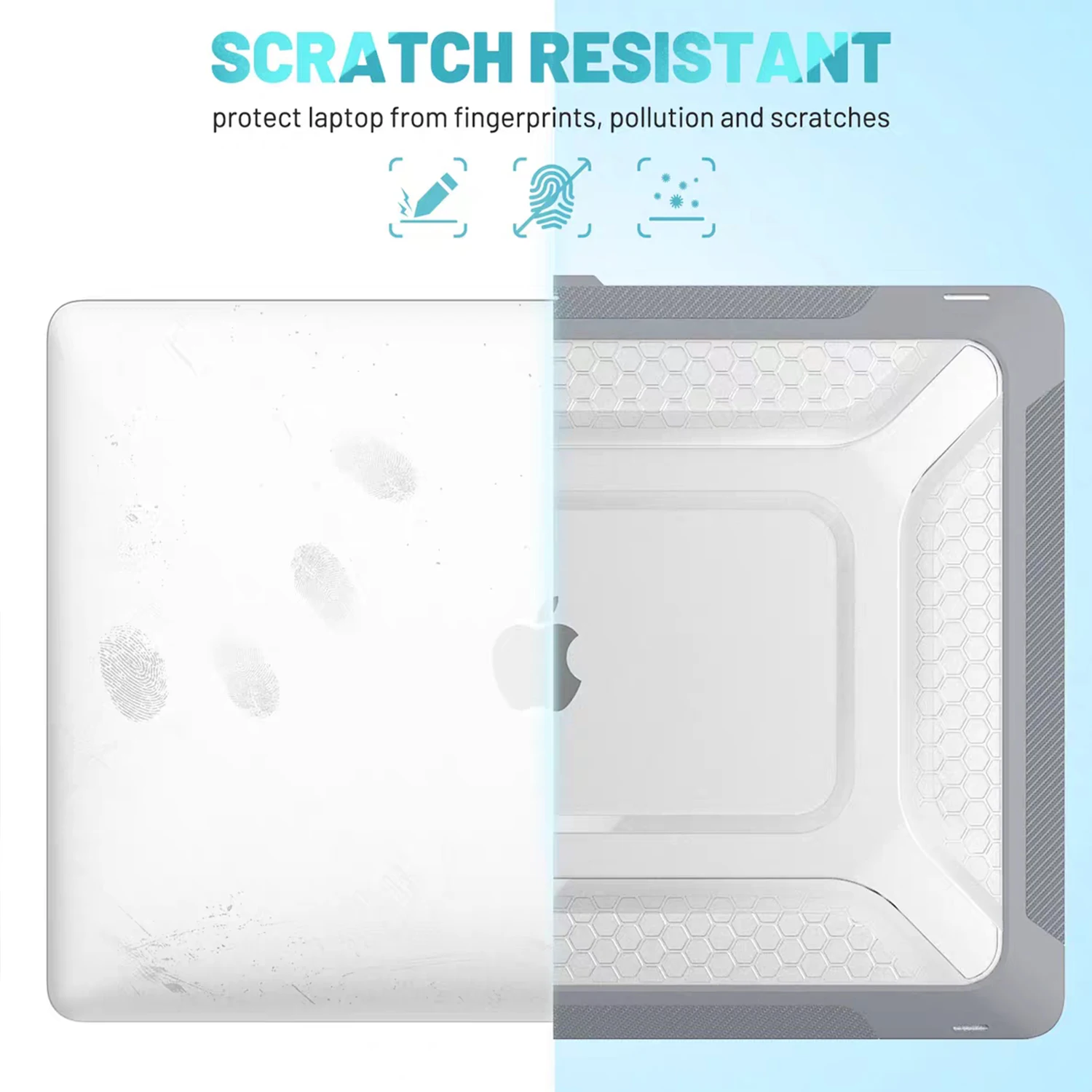 Compatível com MacBook Pro 14 16 polegadas Case M4 M3 M2 M1 Pro/Max, capa rígida de TPU resistente com suporte e pele de teclado