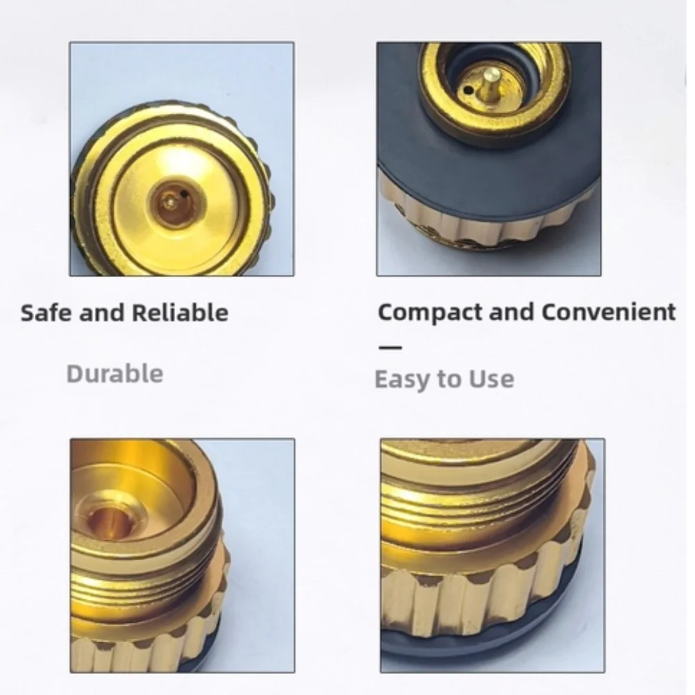 High Altitude Stove Adapter Made from Aluminum and Plastic Compact 3cm x 3cm x 2.8cm Yellow Outdoor Cooking Accessory