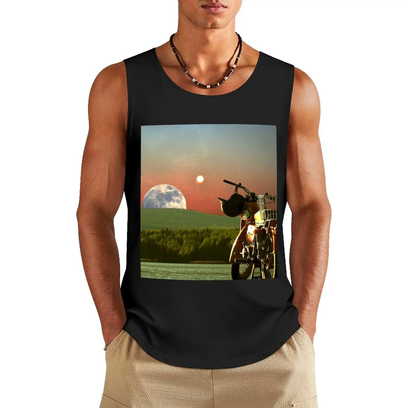 

Vintage Collage Art Tank Top t-shirts for men basketball clothing