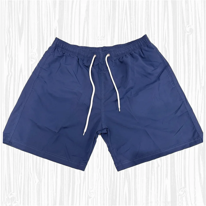 2024 Summer Double quick dry Breathable Men's shorts Sports Training Beach straight smooth nickel shorts