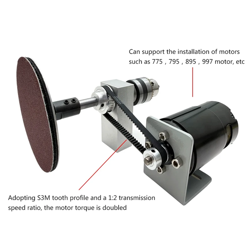 Mini Table Saw Spindle Bearing Seat Woodworking Cutting Polishing Spindle with 775/795/895 Motor Small Table Saw Accessories Set