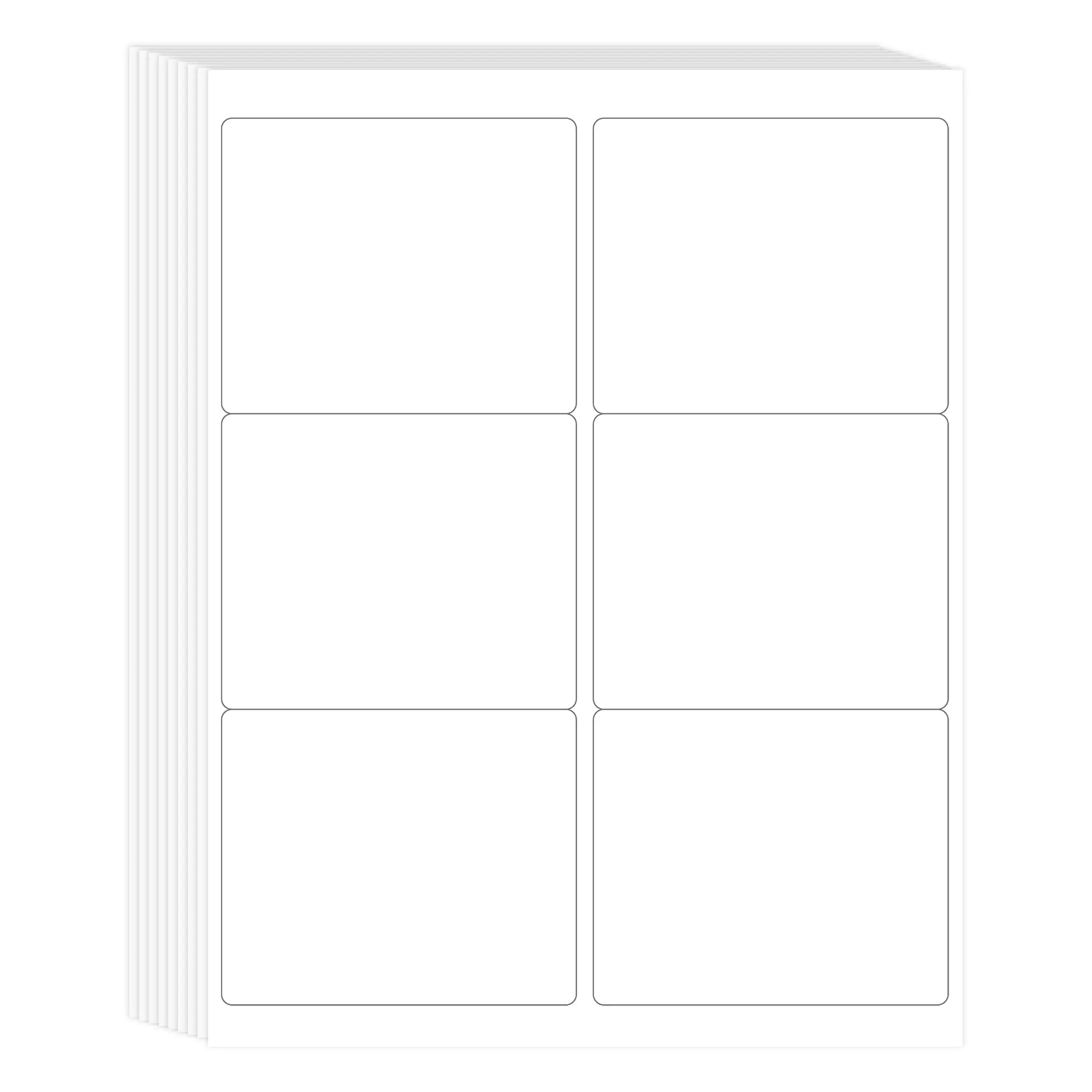 L LIKED 6 per Page Label Papers, 3-1/3 x 4 in(8.5cmx10.16cm) Shipping Address Labels