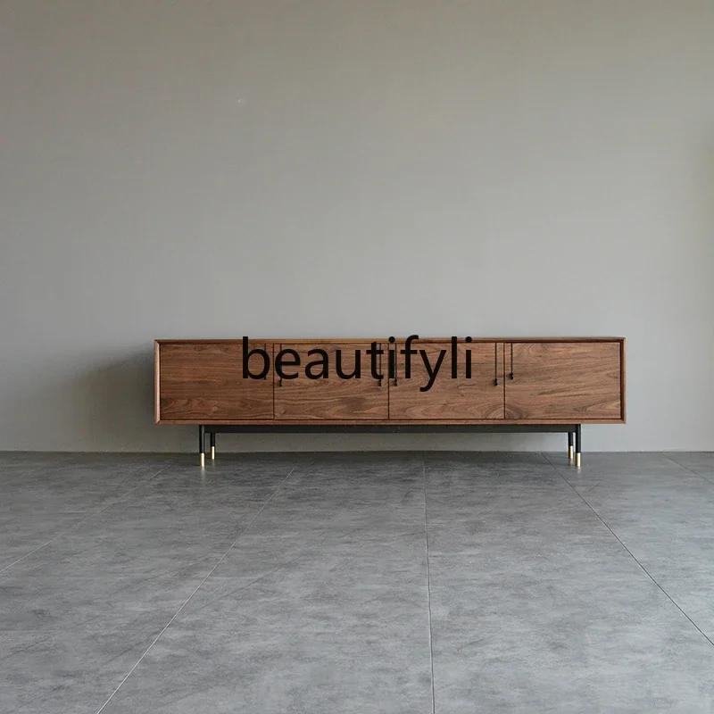 

Asmt51 S51 North American black walnut solid wood TV cabinet Nordic bedroom full solid wood living room TV cabinet