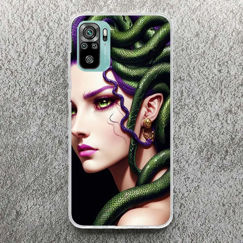 Medusa Greek Mythology Phone Case For Xiaomi Redmi Note 14 13 12S 12 10 10S 11 11S 11E Pro Plus 11T 14Pro Soft Silicone Shell No