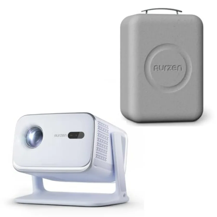 Aurzen BOOM mini Google TV Movie Projector with WiFi and Bluetooth Voice Control 20W Dolby Audio Real-Time Focus Smart Portable