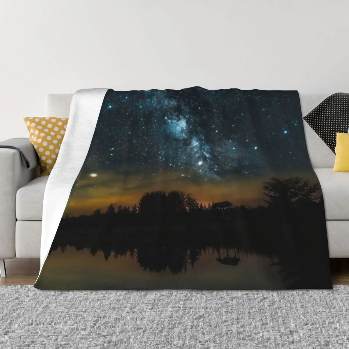 

Milky Way Throw Blanket Soft Plush Plaid Luxury Thicken blankets and throws Blankets