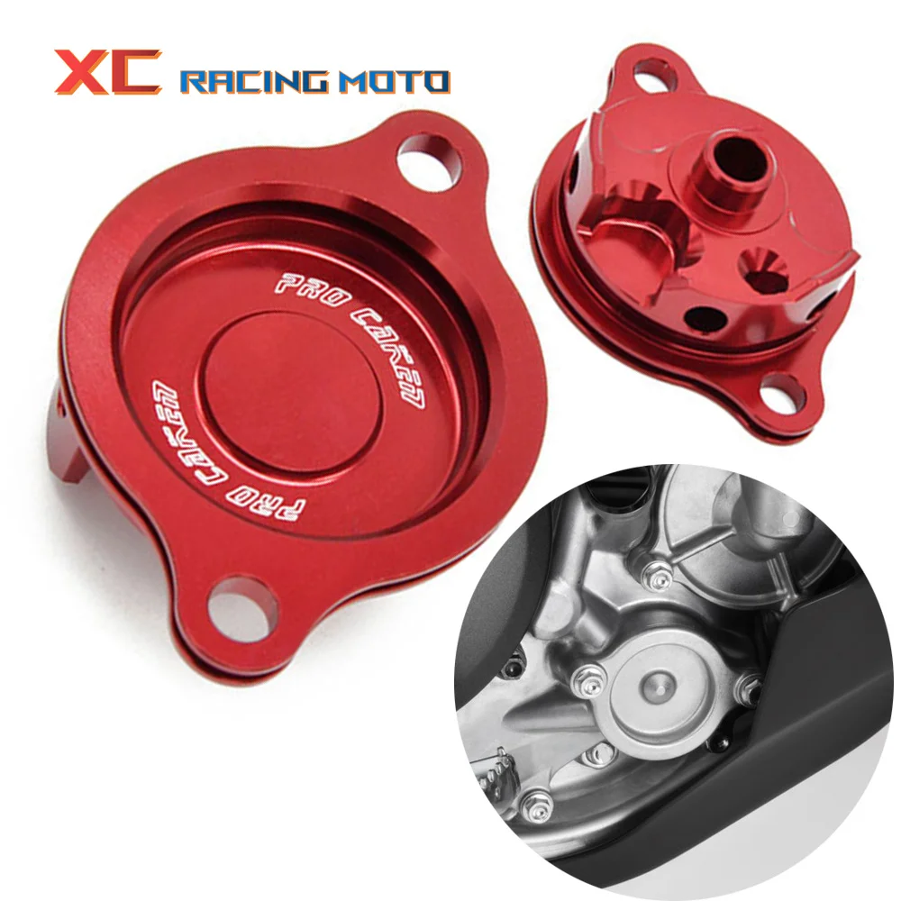 

Motorcycle Dirt Bike Motocross Aluminum CNC Oil Filter Cap Cover For HOND ACRF 250R 250 R CRF250R 2010 2011 2012-2016 Universal