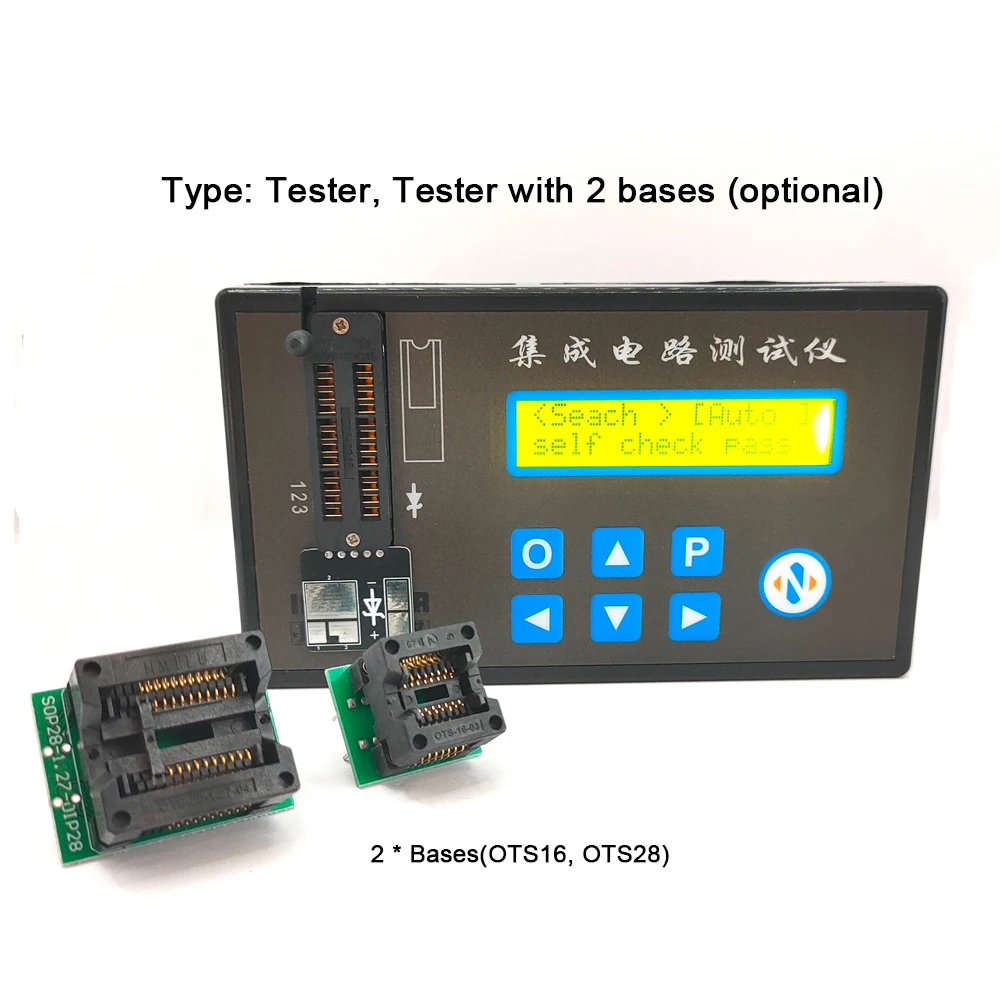 Handheld Rechargeable LED Integrated Circuit Tester Multifunction Transistor Diode Triode Digital Transistor Integrated Detector