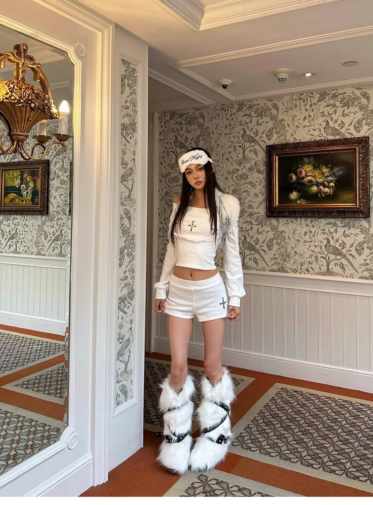 겨울 니트 펑크 스타일 빈티지 투피스 세트 여성 긴팔 따뜻한 풀오버+하이웨이스트 팬츠 여성 시크 한국 인기 의류