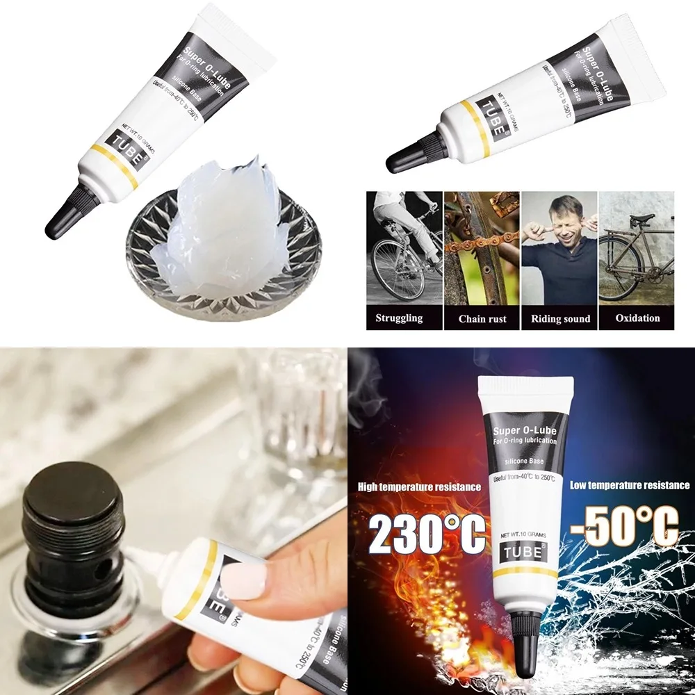 

3 шт., силиконовая смазка для мотоциклов и велосипедов, нетоксичная водонепроницаемая многофункциональная смазка без запаха, аксессуары для оборудования