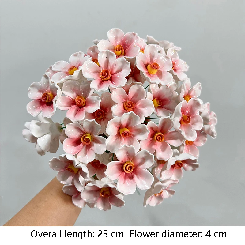 5 Stück Ländliche Wildblumen Keramik-Simulationsblumen Hochtemperaturbeständige Handgefertigte Ewige Blumen Dekorationen Kreative Geschenke für Zuhause – Detail 14