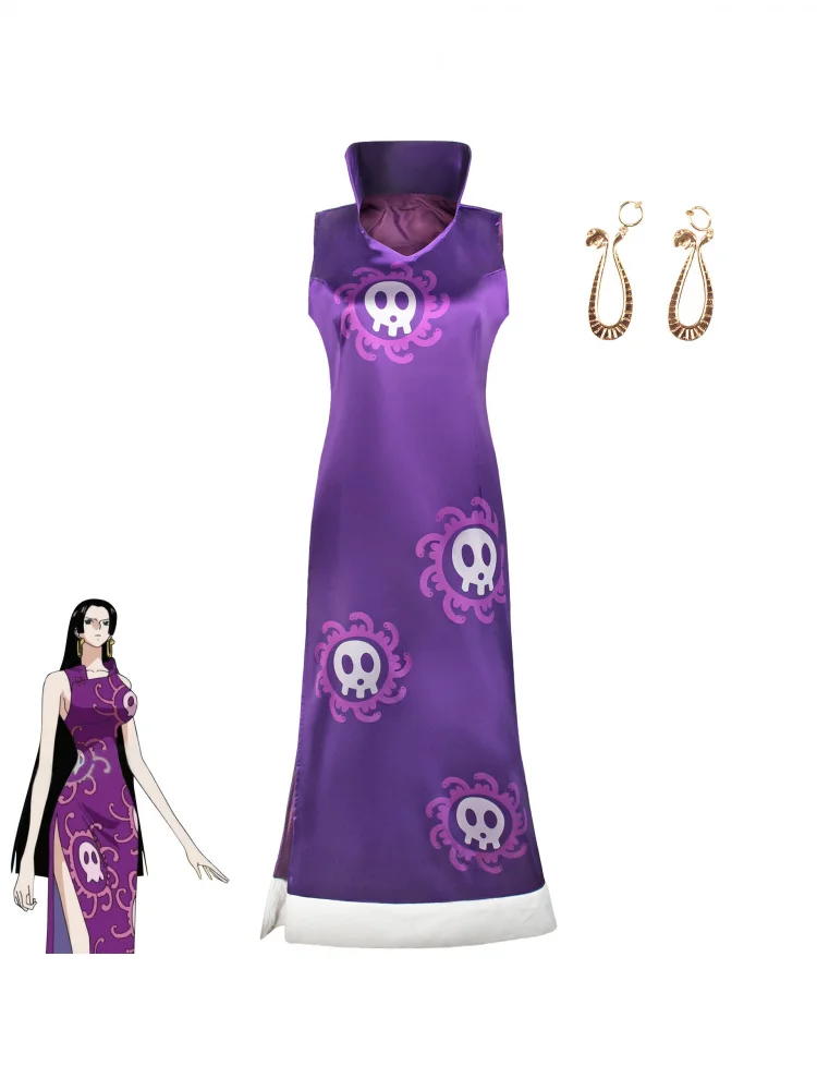 

Halloween Snake Queen Hanako Cosplay Dress Hat Stage Performance Outfit Women's Empire Style Costume Set