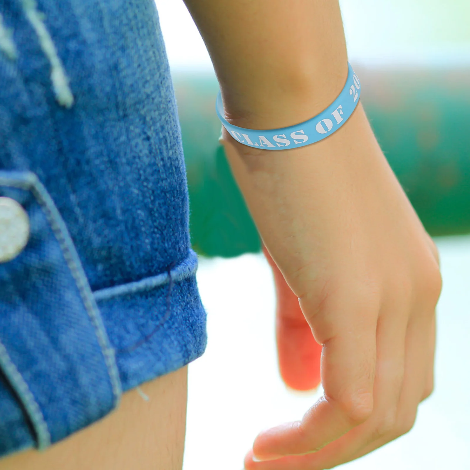 10 قطعة أساور سيليكون التخرج فئة 2025 ملحقات الحفلات الأحداث المدرسية أساور المعصم التخرج الزخرفية #3