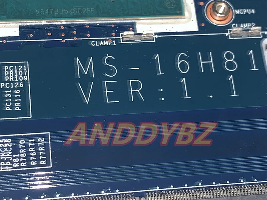 Original MS-16H81 REV 1.1 FOR MSI ms-16H8 GS60 WS60 Laptop Motherboard with I5-6300HQ AND N16P-Q1-A2 GPU Tested Fast Shipping