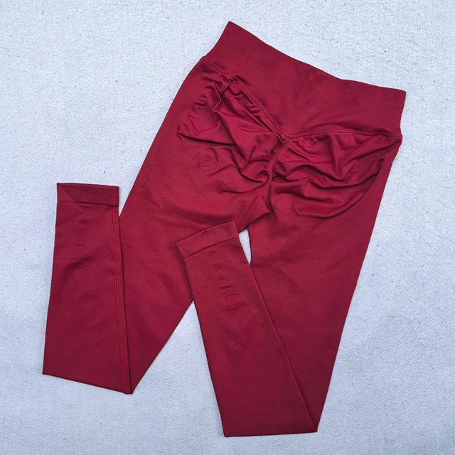 Nieuwe naadloze yoga-legging voor dames Scrunch Butt Lifting Gym Legging Workout Yogabroek Lage geribbelde tailleband Sportlegging