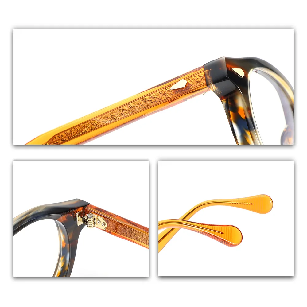 Luksusowe, grube oprawki okularowe z octanu dla mężczyzn, modne kwadratowe oprawki damskie, soczewki optyczne z filtrem światła niebieskiego do czytania.