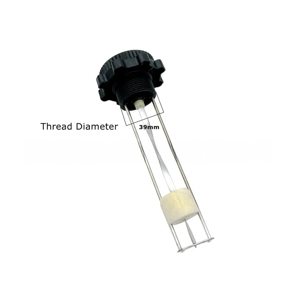 Generator Oil Level Gauge with 39mm Thread and Resin 150mm 200mm 300mm Plastic Flange for Fuel Tank Monitoring