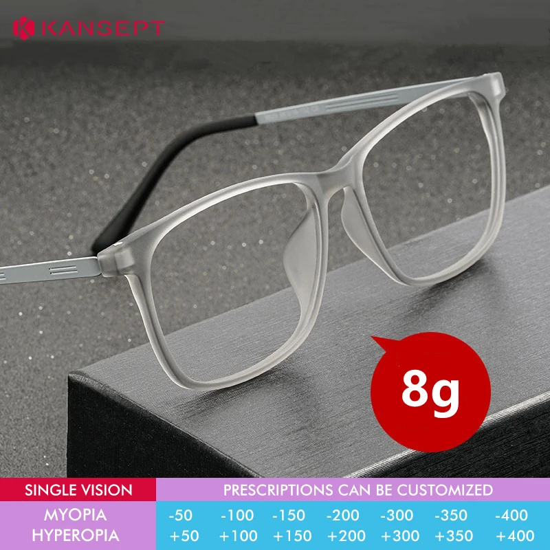 KANSEPT KANSEPT Men's Titanium Eyeglasses Frame Ultralight Myopia Glasses Full Frame Large Size Square Reading Glasses Eye Glass for Man - Aliexpress Deal