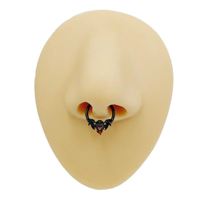 Halloween Devil Lip Studs Ghost Head Breast Rod Nipple Rings Piercing Nose Tragus Navel Rings Industrial Piercing Earrings