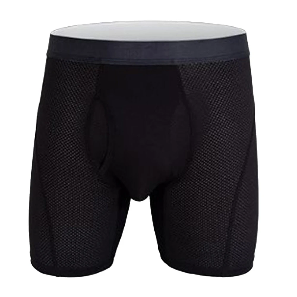 Clothes Men Underwear Longer Panties Pouch Shorts Solid Color.Low Waist Boxer Briefs Length Underwear Long Boxer Men