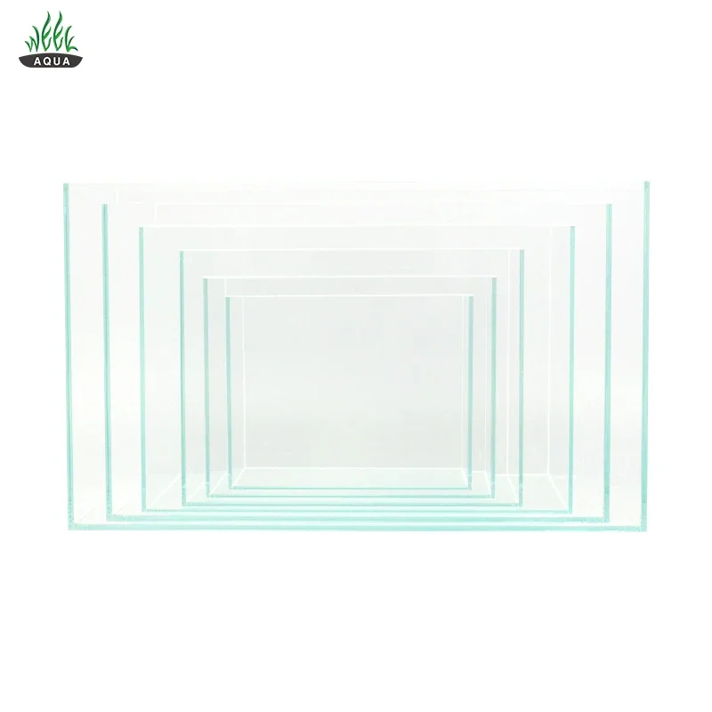 

30cm-60cm Different Sizes 6 In 1 rectangle glass fish tank set low iron glass aquarium tank ultra clear glass