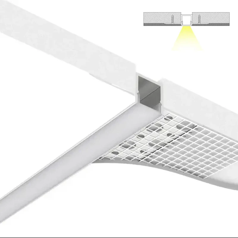 Recessed Plaster 55x15mm Aluminum Profile Ceiling Extrusion Led Channel Linear Lights
