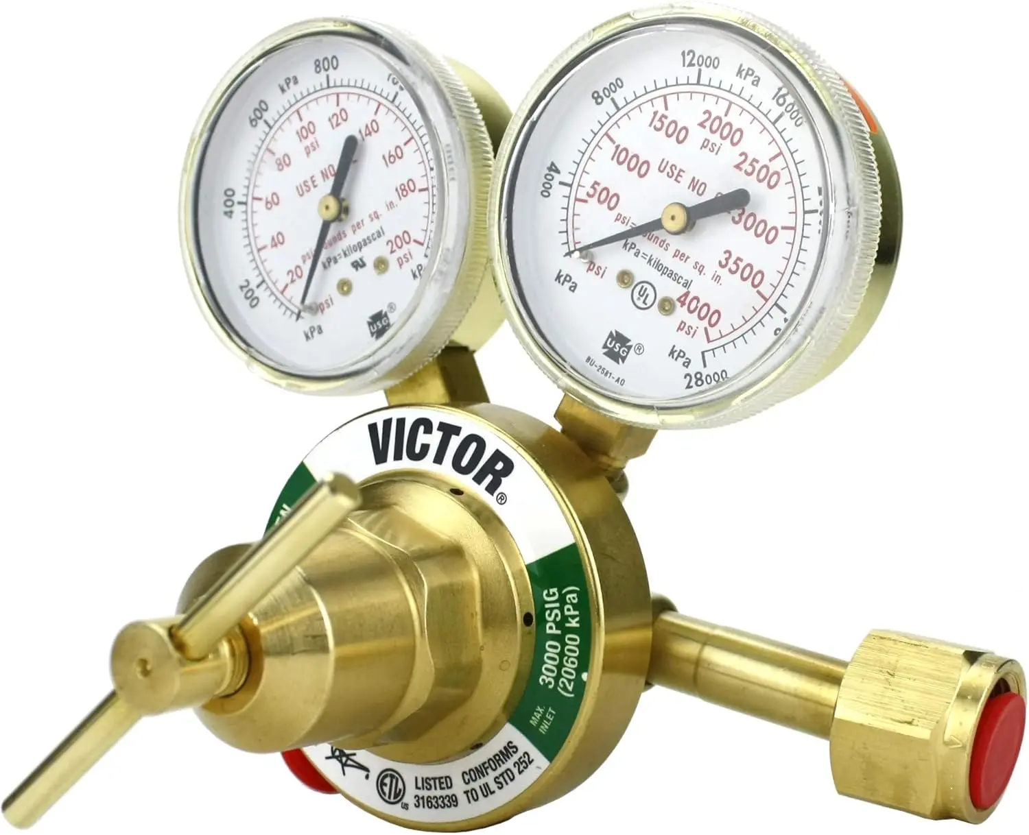 

Heavy Duty Oxygen Regulator, CGA-540, Full Brass, Delivery Rate 5-125 psi for Industrial Use