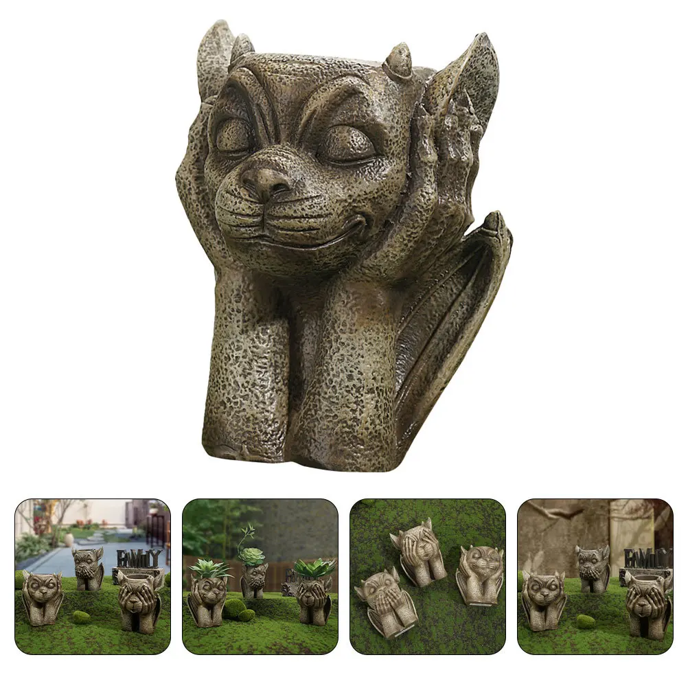 

Outdoor Garden Resin Flowerpot Creative Decorative Succulent Plant Pot Resin Craft Flower Container for Plants