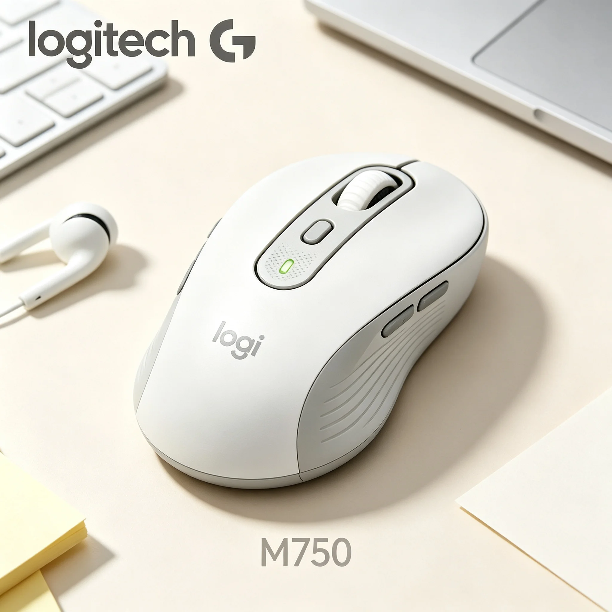 Logitech M750 2.4G Bluetooth Mouse Stable Cursor Movement Comfort Mice For Office Daily Use Casual Gaming