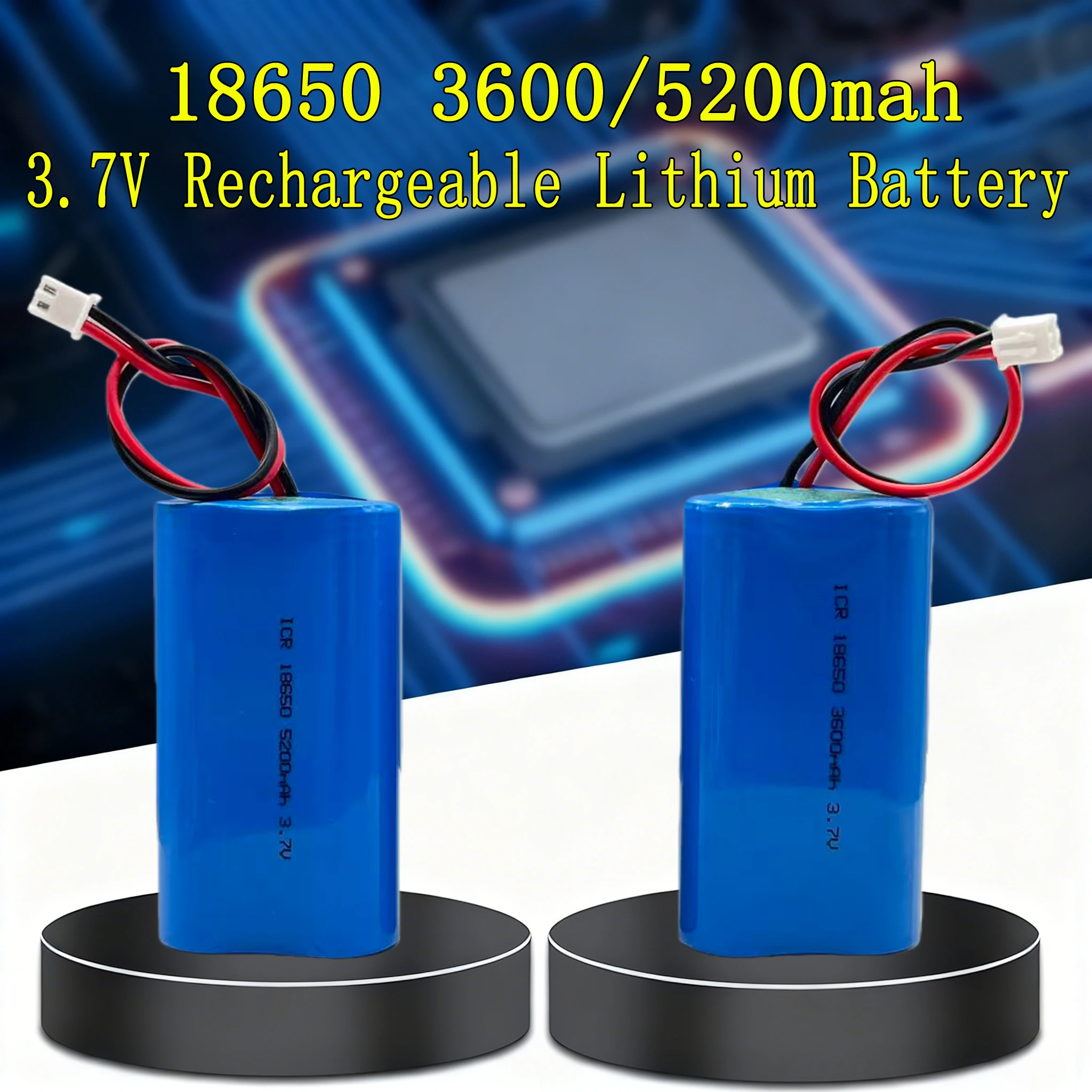 

for Remote Control Car Off road Vehicle High-speed Car Rechargeable Lithium Battery 3.7V 3600mAh/5200mAh 18650 XH2.54 Plug