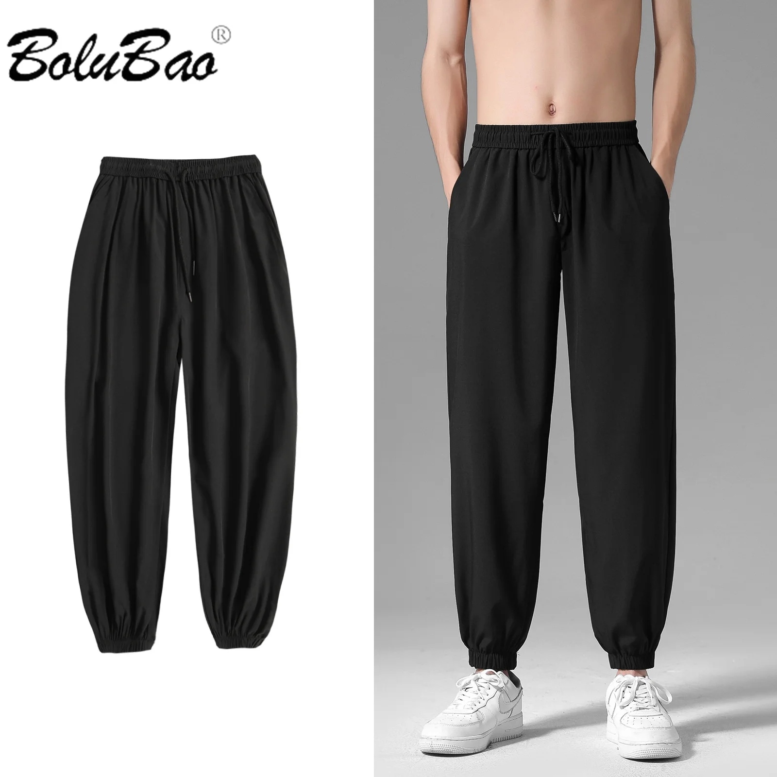 

BOLUBAO 2024 Outdoor Casual Pants For Men Pure Cotton Bunched Feet Fashion Pants High Quality Design Hot Casual Pants For Men