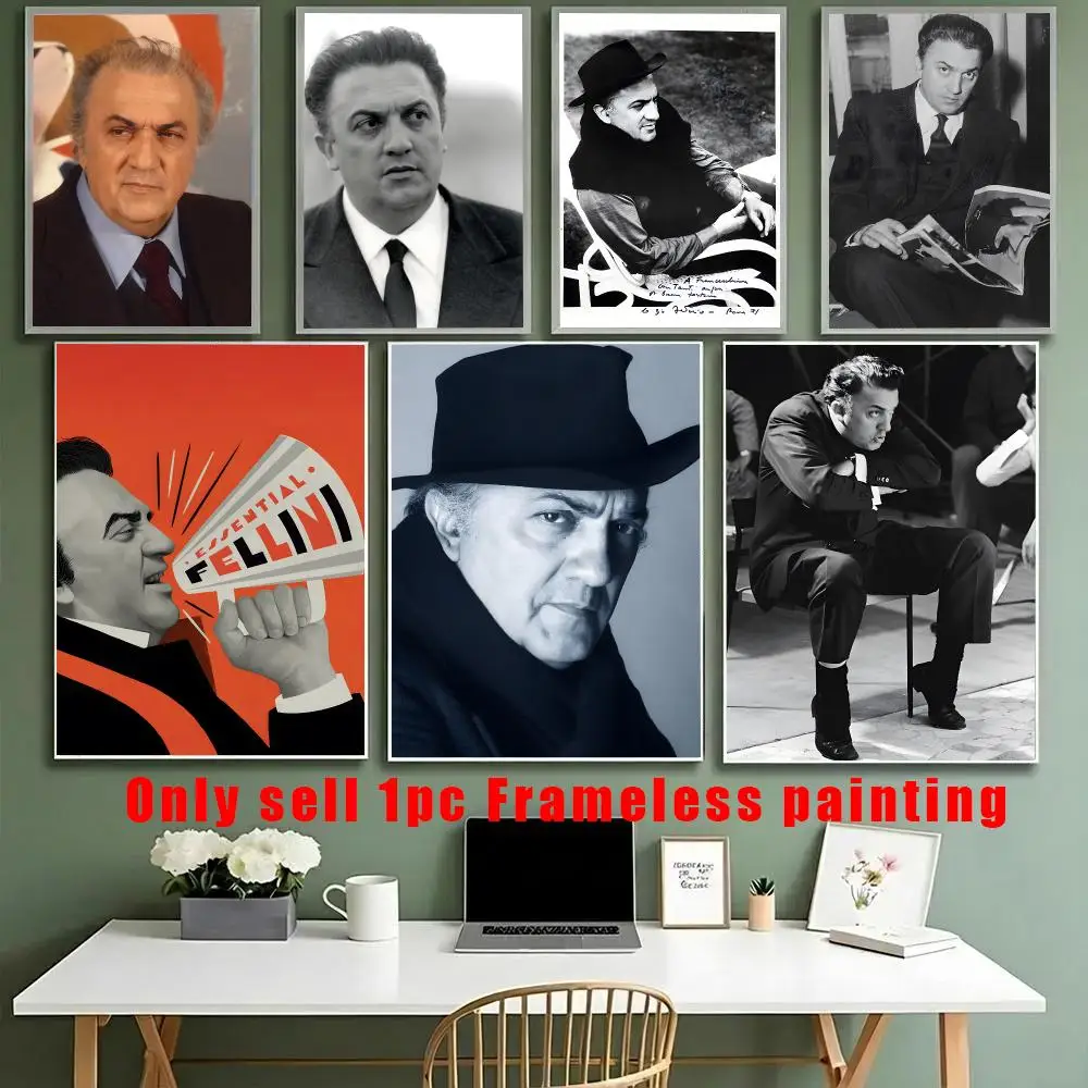 Singer F-federico Fellini Poster HD Sticky Waterproof Art , Aesthetic Wall Decoration For Living Room Bedroom Bar Home