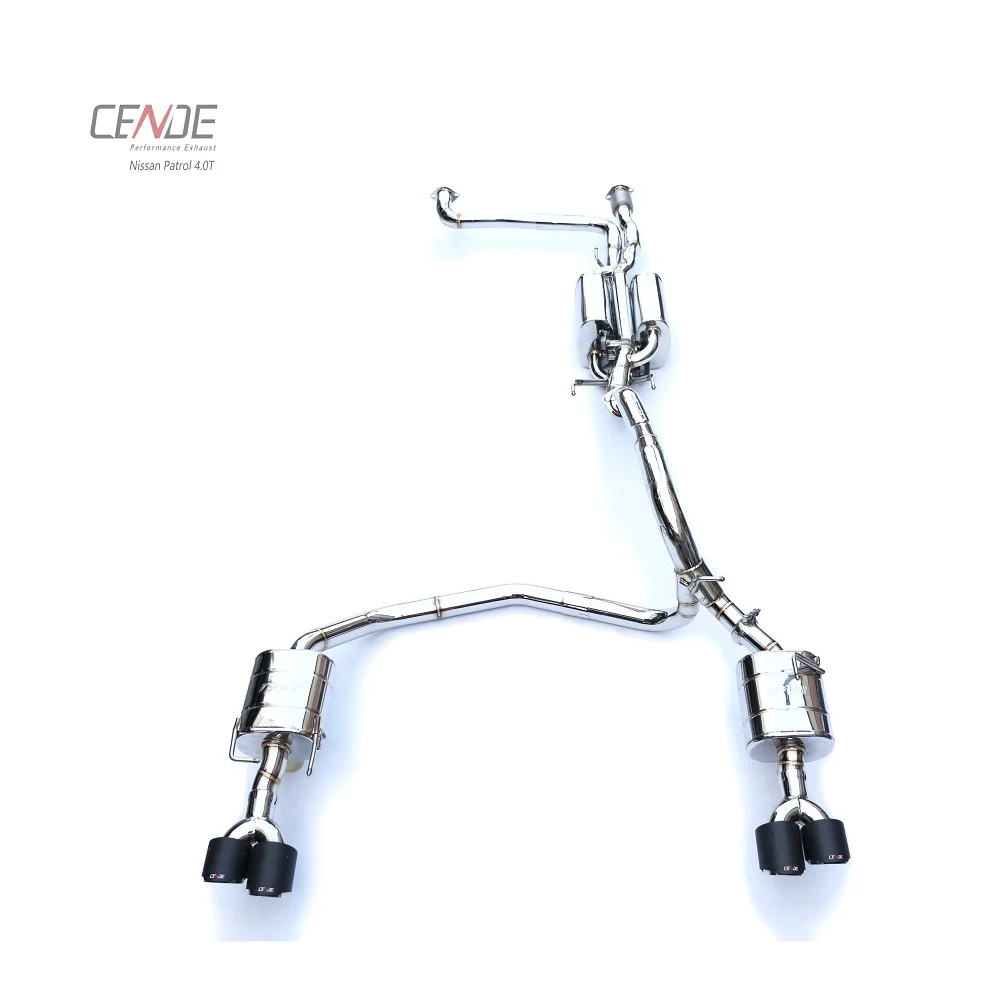 CENDE Best Racing Stainless Catback Valved Exhaust for Nissan Patrol exhaust 4.0 5.6