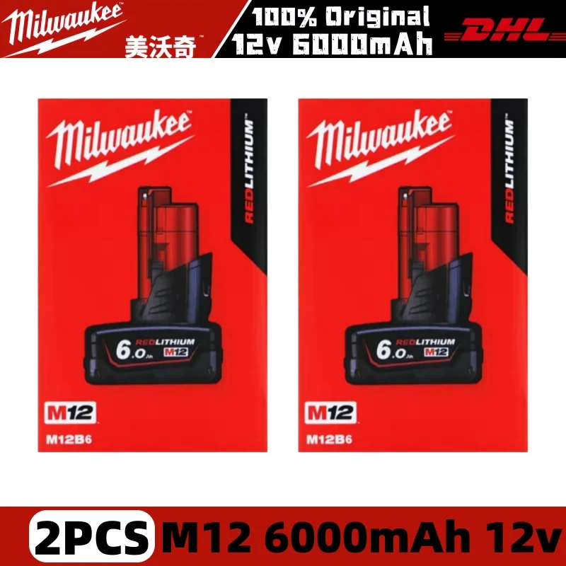 100% New Milwaukee M18 6.0Ah High Output Battery 18V Lithium-ion Rechargeable for Milwaukee M18 Cordless Power Tools 18v Battery image 3